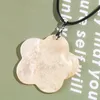 Pendentif Colliers Naturel Mère de Perle Collier Collier Fleur Coquilles Blanches Dangle Ras Du Cou Corde En Cuir Pour Les Femmes Cadeau