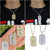 Ketten Kreuz Jesus Charm Anhänger Halskette Hiphop Iced Out Bling 5A Zirkonia Punk Coole Männer Junge Mode Seil Kette Schmuckketten Dhvik