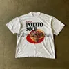 Koszulka damska 2023 Summer Grunge Streetwear Pullover Vintage Ubrania T-shirty krótkie rękawie Slim Food Top