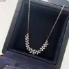 Luxury Designer Necklace Sterling Silver Crystal Charm Chain Choker for Jewelry