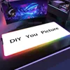 DIY custom RGB muismat desktop pad LED game console vilt muismat toetsenbord pad bureau pad custom 550x100 500x100 90x40 80x30 240113