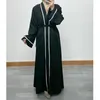 Roupas étnicas F395abaya para mulheres bordados quimono abayas muçulmano dubai turquia luxo kaftan hijab vestido saudita islâmico