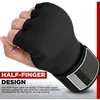 Boxning Hand Wrap Inner Gloves Half Finger Gel Boxing Glove For Muay Thai MMA Kickboxing Martial Arts Punching Speed ​​Bag Training 240112