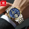 OLEVS 9910 Automatic Mechanical Watch for Men Luxury Skeleton Men's Wristwatches Stainless Steel Waterproof Original Man 240112