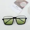 Sonnenbrille Mode Halbrahmen Quadrat Frau Marke Designer Spiegel Sonnenbrille Weibliche Outdoor Reise Vintage