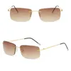 Lunettes de soleil Super Blue Light Presbytes Lunettes de lecture bifocales sans cadre Gris/marron Ultra pour hommes