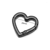 Keychains 5Pcs 25mm Heart Shaped Carabiner Hook Keychain Keys Bag DIY Jewelry Keyring Dog Chain Buckles Accessory Material