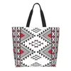 Borse per la spesa Moda Amazigh Kabyle Tote per gioielli Riutilizzabile Africa Stile etnico berbero Borsa per la spesa in tela per la spesa