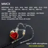 Akcesoria kabla słuchawkowego HiFi typ C do MMCX 0,78 mm 0,75 mm 2pin 8 Rdzeniowy cyfrowy audio Dekodowanie miedzianego kabla słuchawkowego dla KZ TRN Shure QDC