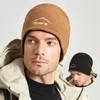 Berets inverno gorro para homens duplo lado wearable carta bordado macio chapéu de esqui exército militar tático crânio solto quente relógio boné