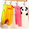 New Gift Sets Baby Nursery Hand Towel baby bath towels Toddler Soft Plush Cartoon Animal Wipe Hanging Bathing Towel For Children Towel