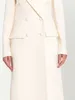 Women's Suits Fashion Blazer Notched Collar Long Sleeves Double Breasted Overknee A-line Overcoat Spring 2024 Tide 7AB3377