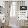 Linne 100% blackout gardiner för vardagsrum hög skuggning lyxig fast färg fönsterbehandling gardin för sovrum grommet 240113