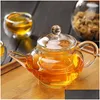 Teapots 250Ml Coffee Tea Sets Heat-Resistant Borosilicate Glass Teapot Inner Filter Kettle Kung Fu Teas Bdesports Pots Drop Delivery H Dhbyl