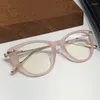 Solglasögonramar 24 Lux Lovely92 5S Transparent Pink Girl Glassics Classic Acetates Cateye Fullrim228 Titanium Leg Eyeglasses Goggles Frame