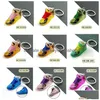 Keychains Lanyards Designer 83 Styles 3D Basketball Shoes Keychain Stereoskopiska sneakers för Women Bag Pendant Mini Sport Shoe Drop D DHV7X