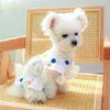 Dog Apparel Adorable Lovely Pe Cat Summer Fancy Dress Polyester Puppy Wave Edge Pet Supplies