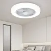 Smart plafondventilatoren met lichten afstandsbediening 58 cm 100W lucht onzichtbare messen stille ventilatorlamp voor slaapkamer decor woonkamer