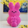 38 см 15 см Peeps P Bunny Rabbit Peep Пасхальные игрушки Simation Мягкая кукла для детей Мягкая подушка Подарки для девочек Игрушка Drop Deliv Dhdmi