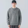 Les pulls masculins tricotés pour les hommes de vêtements lisses décontractés en V Pillurs de cou de cou couleur noire unie coréenne 2024 Mode de commande d'automne en