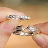 Парное кольцо из стерлингового серебра для мужчин и женщин, простой и нишевый дизайн, в память о Дне святого Валентина и новогоднем подарке.