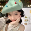 Bérets coréen couleur petit Jelly Bean dame peintre chapeau béret japonais laine