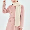100% laine tricotée longue Shalw pour les femmes hiver doux chaud cachemire comme Pashmina Bandana foulards enveloppes solide corée mode Hijabs 240112