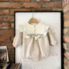 Rompers Baby Clothing Bodysuit قطعة واحدة فرو بطانة ملابس الرضع H240508