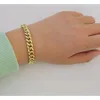 Chaînes italiennes personnalisées en or 10kt, Bracelet/collier en or jaune véritable, 6mm-15mm, maillons cubains Miami, chaînes en or massif Franco