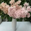Flores decorativas flor de pêssego simulada flor casa mesa de jantar casamento celebração salão artificial planta decoração atacado