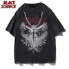 Y2k Gothic Punk Style Men t Shirt Clothes Harajuku Oversized T-shirt Top Tee High Street Hipster Summer Streetwear Anime 240113