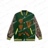 Designer mens varsity jacka lou baseball coat mode kvinnor bokstäver jackor broderd brev jacka singel bröst toppar par mäns kläder