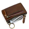 Plånböcker grossist män affärer mjukt läder bifold plånbok hållare handväska unisex riktig ko korta smala innehavare pengar väska