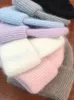 Boinas Sombrero de invierno Versión coreana Jersey de pelo Niños Angora Punto Versátil Lana cálida