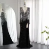 new Sexy Line Evening Dresses Crystal 2024 Shine Sequined Backless V-Neck Bridal Gowns Party Dresses Customized Size D-L24013