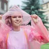 Boule imperméable portative avec crochet, pratique, jetable, épaisse, d'urgence en plein air, imperméable, colorée, pour adultesvaiduryd