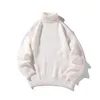 Männer Pullover 2024 Herbst/Winter Große High Neck Multi Farbe Pullover Mode Einfache Warme Unten Stricken