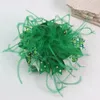 Hair Accessories 8pcs/set St. Patrick's Day Feather Bows Girls Clip For Mardi Gras Kids