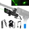 Puntatori Puntatore laser da caccia tattico Mirino 532nm Punto verde / rosso Fucile Attacco sottobarra Mirino compatto regolabile su giù con interruttore