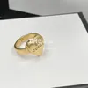 Anelli mentali classici in oro Anelli a grappolo placcati con animali Anelli con diamanti con fascino elegante Gioielli con cofanetti Regalo per data di compleanno