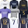 24 25 Real Madrids Bellingham Uzun Kollu Futbol Jersey 2023 2024 Modric Alaba Vini Jr Gömlek Rodrygo Valverde Kroos Tchouameni Arda Guler Mens Futbol Futbol Futbol 30