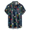 T-shirt da uomo Camicia tropicale hawaiana di lusso per uomo Camicetta a maniche corte sfumata stampata in 3d Camicetta da vacanza al mare Camisa Top larghi Tee Homme