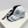 Ball Caps Mężczyźni Kobiety Hip Hop Personal Letter Baseball HATS Oddychający moda Słońca Słonecznia Wszechstronna kolorowy blok żelaza pierścienia graffiti ins