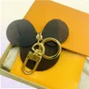 2023 Plauid Designer Mouse Bow Torychains PU Leather Animal Bag del Pendant Charm Girls Auto Capitane Caragonisti Chains Fashion Women Key Rin3394375