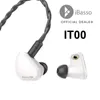 Acessórios ibasso it00 fone de ouvido febre inear bobina móvel de câmara dupla grafeno 3.5mm plug fones de ouvido monitor dinâmico 2 pinos 0.78mm vs xiaomi kz