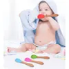 New Cups Dishes Utensils 8 Pcs Baby Soft Silicone Suction Cup Bowl Dinner Plate Cup Bib Spoon Fork Set Anti-Slip Cutlery for Kids Feeding Dinner Plate