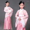 Bühnenkleidung Chinesische Frauen Retro Mädchen Kleidung Mittelalterliches Jahr Hanfu Kleid Kinder Erwachsene Tänzerin