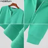 Estilo coreano casual estilo simples topos incerun masculino casual all-match camisola moda festa sólida semi-zip pullovers S-5XL 240113