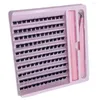 False Eyelashes With Glue Cluster Lashes Kit Mixed Length Self Application Individual DIY Fluffy At Home