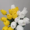 装飾的な花の雰囲気のデスクランプルーム装飾ベッドサイドライトポットギフト手作り花チューリップナイトライトベッドルームの装飾